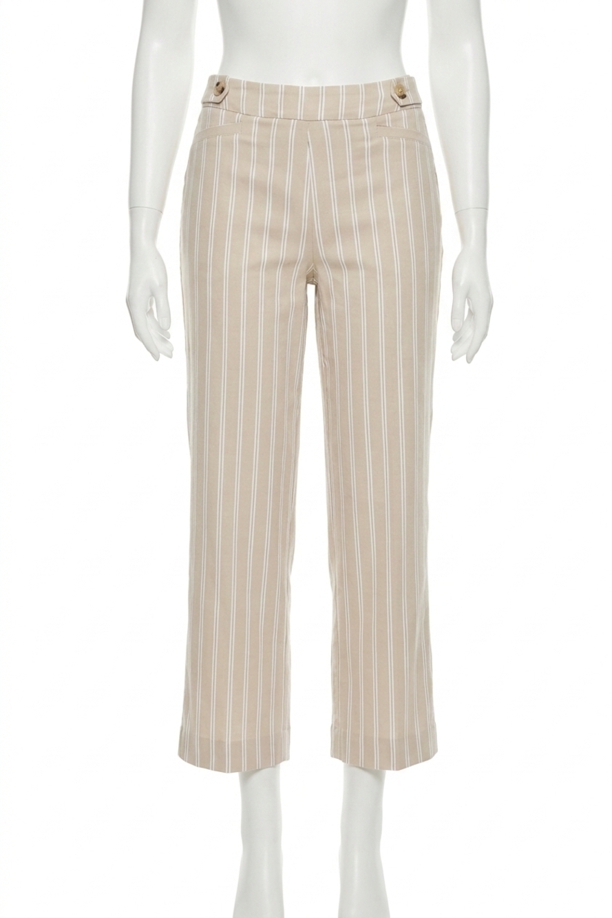 NEW TRIBAL bengaline stripe pull-on capri pants in beach